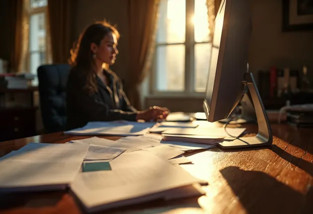 Kobieta przy biurku